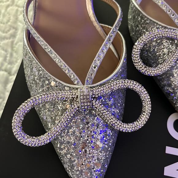 I.N.C. Silver Bow Slingbacks - Picture 2 of 5